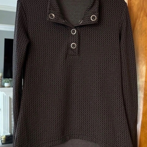 THREE Merrell Indira Snap Placket Pullover Shirts Medium White, Black, Burgundy - Picture 4 of 16